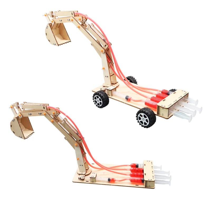Science Max - Handmade Hydraulic Excavator DIY Student Technology