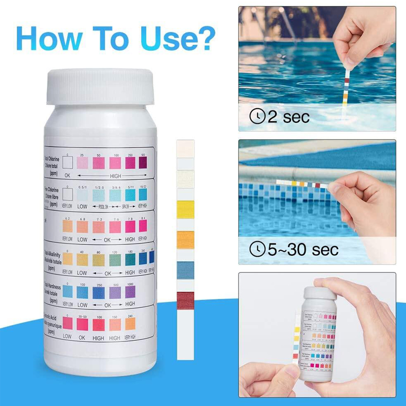 6 In 1 Chlorine PH Test Strips - Ph Strip Test incelemesi ve fiyatı