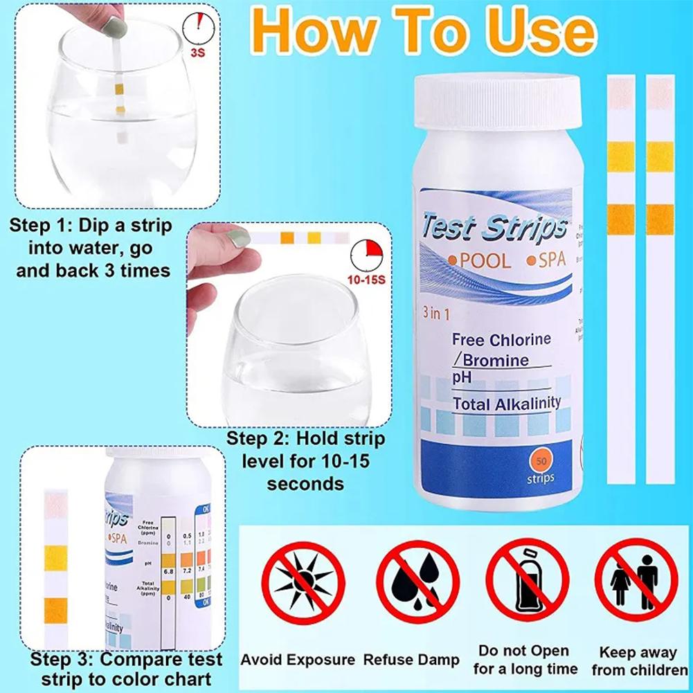 50pcs Chlorine PH Test Strips  - Ph Strip Test incelemesi ve fiyatı