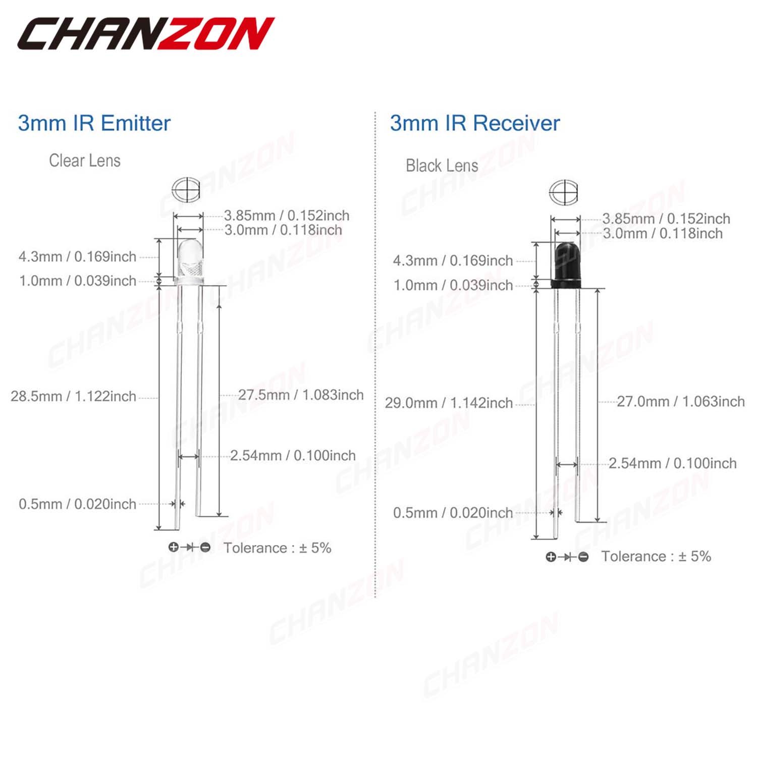 3mm 5mm 10mm IR LED Diode Tran - Hobby Is Science incelemesi ve fiyatı